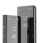 FANYUAN Xiaomi Poco M6 Plus 5G için cep telefonu kılıfı, dik durma fonksiyonu, uyku/uyandırma fonksiyonlu, açılır akıllı aynalı koruyucu kılıf, Xiaomi Poco M6 Plus 5G için (siyah)