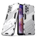 FANYUAN Xiaomi Poco M6 Plus için kılıf, yumuşak TPU + sert PC, tam gövde sağlam darbeye dayanıklı kılıf, stand fonksiyonu, çizilmeye karşı dayanıklı kılıf, Xiaomi Poco M6 Plus için. (Gümüş)