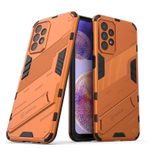 FANYUAN Xiaomi Poco M6 Plus için Kılıf, Yumuşak TPU + Sert PC, Tam Gövde Sağlam Darbeye Dayanıklı Kılıf, Stand Fonksiyonu, Xiaomi Poco M6 Plus için Çizilmez Kılıf (Turuncu)