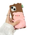 FAOONNMY iPhone 14 Pro Max için Kılıf, Sevimli 3D Kawaii Telefon Kılıfı Komik Pembe Domuz Karikatür Kılıf, Kadınlar Kızlar için 3D Sıkılabilir ile, Yumuşak Silikon Koruyucu Kılıf Darbeye Dayanıklı Düşme