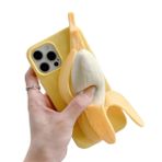FAOONNMY iPhone 15 Pro için Kılıf, Yaratıcı Komik Muz Tasarımlı Karikatür Koruyucu Kılıf Kılıf, Kadınlar ve Kızlar için Stand Fonksiyonlu, Yumuşak Dekompresyon Silikon Kılıf, Kaymaz, Darbeye Dayanıklı