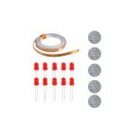 Fapatech Bakır Folyo İletken Bant ,Cr2032 Lityum Pil ,5Mm Led Seti – Kağıttan Devre Kit