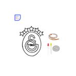 Fapatech Mini Proje Galatasaray Takım Futbol Boyama Kağıt Devre Kiti - Stem, Bakır Folyo İletken Bant LED