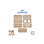 Fapatech Montessori Yazıya Hazırlık El Kası Geliştirme Ahşap Set Çizgi, Desen Ve Şekil Çalışmaları
