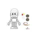 Fapatech Yeni Yıl Yılbaşı Robot Noel Baba Kağıt Devre Kiti Stem - CR2032,LED,Bakır İletken Bant 2 Metre