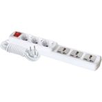 Far F303C – 3+3 Anahtarlı Universal Grup Priz 5 Metre | Uzun Kablolu, Anahtarlı Güç Dağıtımı - Beyaz