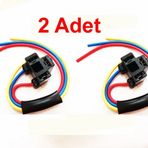 Far Fişi H4 Ampul Duyu Atom Far Fişi 2 Adet Lüx Kaliteli 1,5mm Kablolu H4 Soket H4 Ampul Soketi