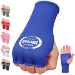 Farabi Sports Boks El Sargıları Jel Dolgusuz Yarım Parmak Elastik İç Eldivenler Yumruk Boks Bandajları MMA, Muay Thai, Eğitim, Dövüş Sporları, Kickboks ve Dövüş Sanatları için İdeal (Blue, S/M)
