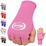 Farabi Sports Boks El Sargıları Jel Dolgusuz Yarım Parmak Elastik İç Eldivenler Yumruk Boks Bandajları MMA, Muay Thai, Eğitim, Dövüş Sporları, Kickboks ve Dövüş Sanatları için İdeal (Pink, L/XL)