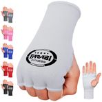 Farabi Sports Boks El Sargıları Jel Dolgusuz Yarım Parmak Elastik İç Eldivenler Yumruk Boks Bandajları MMA, Muay Thai, Eğitim, Dövüş Sporları, Kickboks ve Dövüş Sanatları için İdeal (White, S/M)