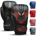 Farabi Sports Çocuk Boks Eldivenleri Erkek ve Kız Kickboks Eldivenleri 6-oz Gençlik, Genç Boks Eldivenleri MMA, Muay Thai, Boks Pedi, Boks Torbası ve 5-10 Yaş Arası Eğitim için (Black, 6-oz)