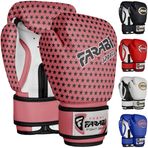 Farabi Sports MMA Muay Thai Boks Eldiveni, Çocuklar İçin Kickboks, İdman, Boks Torbası, Antrenman Eldiveni, 3-7 Yaş (Pink Star, 4 oz)