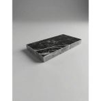 Faralya Home Doğal Siyah Mermer 20X10 cm Sunumluk ,sıvı Sabunluk Altlığı ,yağlık Altlığı ,mini Kesim Panosu
