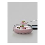 FARALYAHOME Akasya Kapaklı Desenli Cam Sunum Kase 23x7 CM Salata Kasesi Tatlı Kasesi Sunumluk