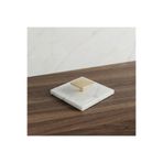 FARALYAHOME Doğal Beyaz Mermer Banyo ve Duş Gider Kapağı (10x10 cm) Gold Kulp - Şık ve Premium Tasarım