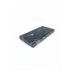 FARALYAHOME Doğal Siyah Kalın Mermer 24x12 Sunumluk, Peynir Tabağı ,Dekoratif Pano