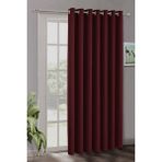 Farbateks Bordo Koyu Kırmızı Renk Rustik Perde Kuşgözü Halkalı Boru Halka Perdesi Dekoring Perde - 160 x 250 cm