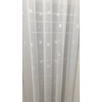 Farbateks Yıldız Desen Yeni Moldel 2 Kat Pileli Beyaz 140x250 cm Tül Perde
