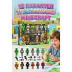 Farbu Oyuncak 23 Parça Minecraft Temalı Eklemleri Hareketli 12 Karakter Figürlü ve 11 Parça Aksesuarlı Oyun Seti - 23 Parçalı Minecraft Temalı Figürlü Aksesuarlı Oyun Seti