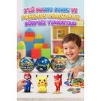 Farbu Oyuncak 3'lü Mario Sonic ve Pokemon Figürlü Anahtarlık Koleksiyonluk Karakterli Sürpriz Yumurta Seti - 3'lü Sonic Pokemon ve Mario Figürlü Anahtarlık Sürpriz Yumurta Seti