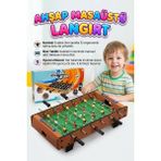 Farbu Oyuncak Ahşap 2 Kişilik Masaüstü Langırt! 6 Kollu 2 Toplu 51CM Skor Tabelalı Eğlenceli Futbol Oyunu - Çok Renkli