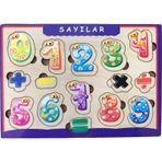 Farbu Oyuncak Ahşap Bultak Puzzle 15 Parça Arka Yüzü Yazı Tahtalı Dört İşlem Sayılar Yapboz