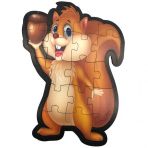 Farbu Oyuncak Ahşap Sincap 18 Parça Arka Yüzü Hikayeli Puzzle