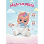 Farbu Oyuncak Beyaz Kostümlü Ağlayan ve Konuşan Et Bebek Emzikli ve Biberonlu Interaktif Oyuncak Bebek
