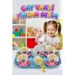 Farbu Oyuncak Çay Vakti Fincan Setim! 17 Parçalı Çiçek Desenli 4 Fincalı ve Çaydanlıklı Evcilik Oyun Seti - Çay Vakti Fincan Setim! 17 Parçalı Çiçek Desenli Oyuncak Fincan Seti