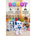 Farbu Oyuncak Dans Eden Robot! 7 Fonksiyonlu Uzaktan Kumandalı Işıklı Sesli Müzikli Yürüyen Akıllı Oyuncak Robot - Mavi