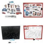 Farbu Oyuncak Egitici Sekilli Magnet Puzzle Ve Cift Tarafli Yazi Tahtasi 3+ Yas Uzeri Cocuklar Icin Beyaz - Kara Tahta Eslestirme Manyetik Puzzle