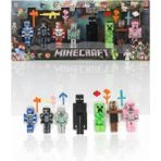 Farbu Oyuncak Endermanlı Minecraft 8 Karakter 8 Aksesuar 16 Parça Çocuk Figür Oyun Seti - Çok Renkli