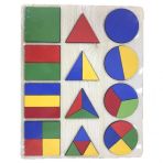Farbu Oyuncak FBP06 Renkli Şekiller 30 Parça Eğitici Ahşap Puzzle