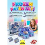 Farbu Oyuncak Frozen Çocuk Paten Seti 22-29 Numara Ayarlanabilir- Dizlik ve Dirseklik Dahil Güvenli Başlangıç Seti - Mavi