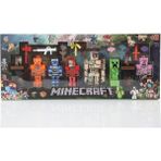 Farbu Oyuncak Golemli Minecraft 8 Karakter 8 Aksesuar 16 Parça Çocuk Figür Oyun Seti - Çok Renkli