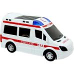 Farbu Oyuncak Işıklı Sesli Pilli Beyaz Ambulans Arabası 112