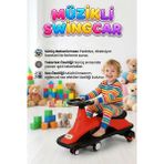 Farbu Oyuncak Müzikli ve Işıklı Tekerlekli 1 Fonksiyonlu Pedalsız Eğitici Bin-Git Oyuncak Karınca Kaykay - Kırmızı