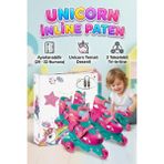 Farbu Oyuncak Unicorn Temalı 3 Tekerlekli Tri-Inline Alıştırma Pateni - Ayarlanabilir Çocuk Pateni - Mavi - Pembe