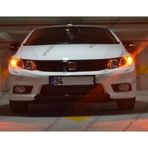 Fardoktoru Honda Cıvıc Fb7 Kasa Turuncu Drl Ampulü T20 Flösher W21 5W