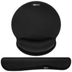 Fare altlığı jel minderi, avuç içi destekli fare altlığı GIM ergonomik mouse pad klavye bilek desteği jel altlığı, bilgisayar ve dizüstü bilgisayar için fare altlığı, siyah