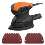 Fare Detay Sander 1350ORPM Zımpara Duvar Macun Parlatma Makineleri 16 ADET Sandpapers ile Sander Toz Toplama Sistemi için Sıkı Uzaylar Zımpara Ev Dekorasyon ve DIY Çalışma