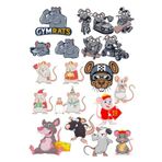 Fare Sticker Set-2 15 Parça Telefon, Tablet, Defter, Laptop Sticker