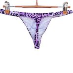 Faringoto Erkek Leopar Tanga İç Çamaşırı Bikini Düşük Bel Kısa, Mor, L