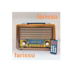 farissu Gerçek Ahşap Eskitme Görünümlü RT-750 Nostaljik Müzik Kutusu – 3 Band Radyo / Bluetooth / USB