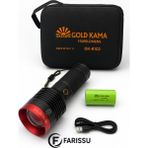 farissu GK-B102 15000 Lümen 150W Taktik El Feneri - Zoomlu, 1.5 Km Uzun Menzilli Şarj Edilebilir - 1 AD