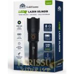 farissu GK9570 80W LED Lazer Silindir Şarjlı El Feneri - 8000 Lümen Uzun Menzilli, Teleskopik Zoomlu Kamp