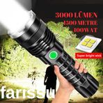 farissu Gold Orion OR-A72 Alüminyum Alaşımlı El Feneri – 100W Güç, 3000 Lümen, 1500 Metre Menzil!