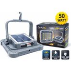 farissu Q-Max 50W Solar LED Projektör IP66 | 5 Modlu | USB Şarjlı | Polis Çakar Modlu - 1 adet - Mavi