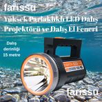 Farissu RT-996 50W Yüksek Parlaklıklı LED Dalış Projektörü ve Dalış El Feneri