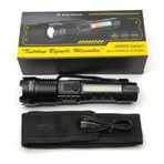 Farissu Şarj Edilebilir Zoomlu El Feneri Kılıflı 3000 Lümen - 1000 Metre Menzil - 7 Modlu Type-C Girişli Flashlight